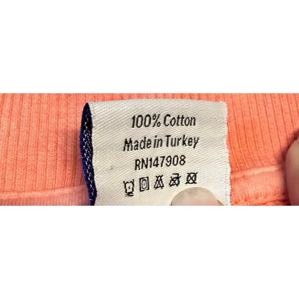 Outdoor Voices Tie Dye Crewneck Sweatshirt S 100% Cotton Coral Peach Pullover